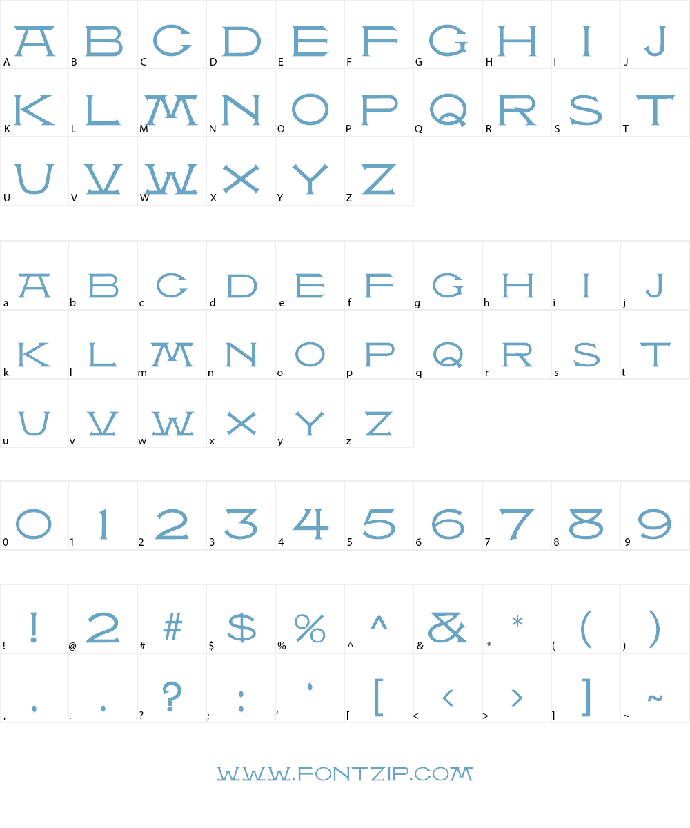 Atlantis MF Font Character